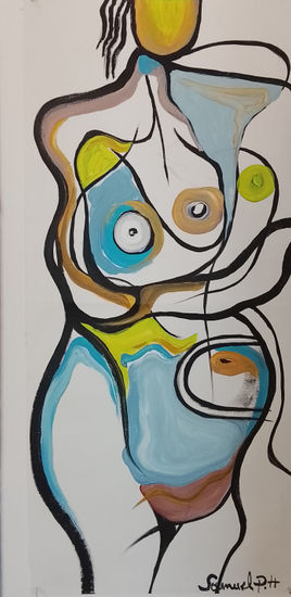 Mujer desnuda Acrylic Textile Figure Painting