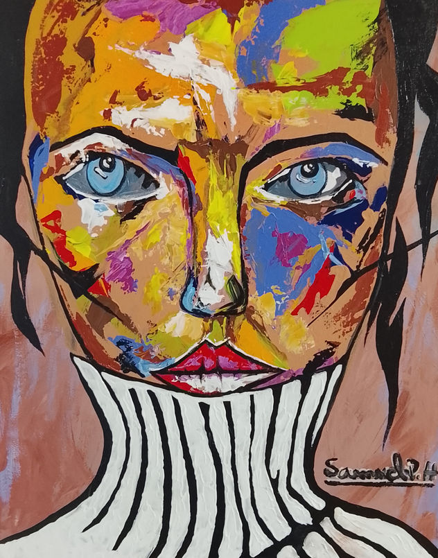 Rostro de mujer Moderna impresion