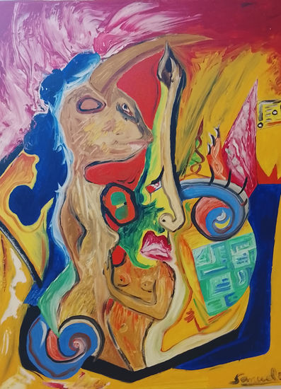 El unicornio y el duende Acrílico Lienzo Figura