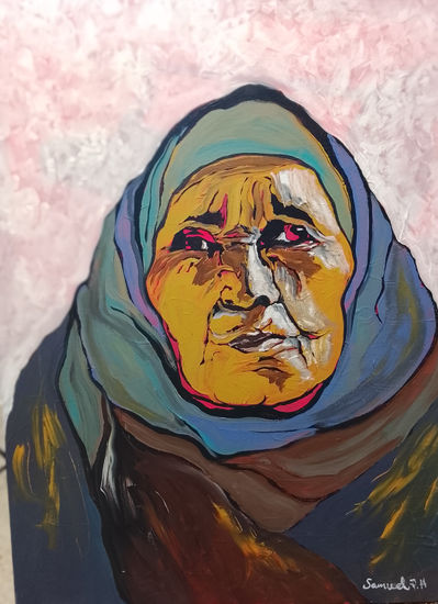 La señora Argelina Acrylic Canvas Portrait
