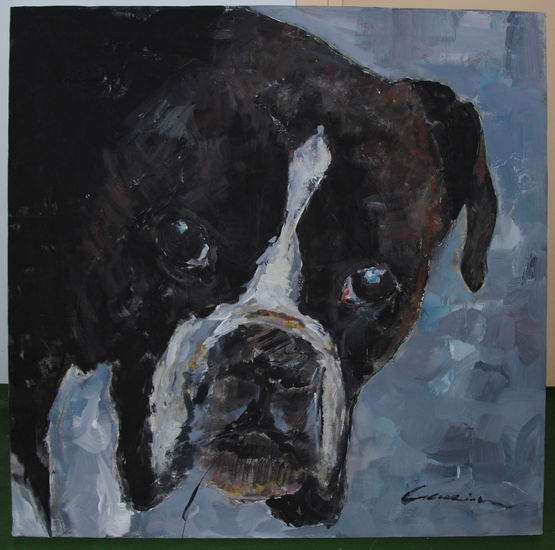 Nina Óleo Lienzo Animales