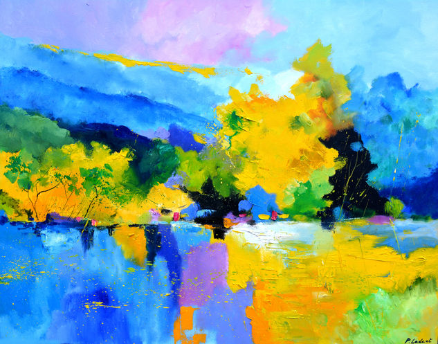 Trees are painting  the sky Oil Canvas Landscaping