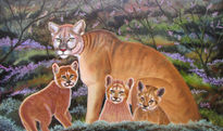 Familia de pumas.