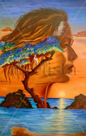 En el aire Óleo Lienzo Figura