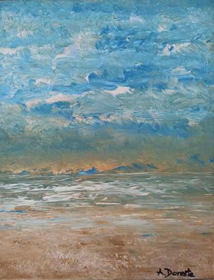 Horizonte en calma Acrylic Canvas Marine Painting