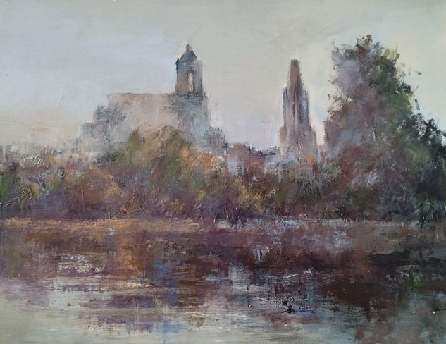 Girona Acrílico Lienzo Paisaje