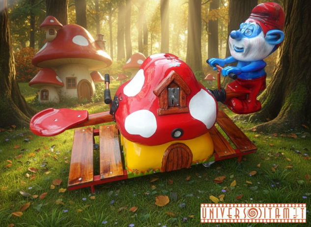 Atracción mecánica de Pitufos Otros Figurativa