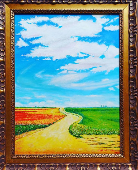 Campos de Hellín. Óleo Lienzo Paisaje