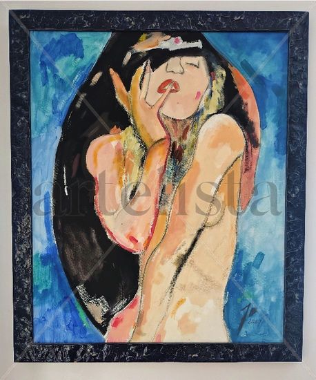 Silencio interior. Media Mixta Tela Desnudos