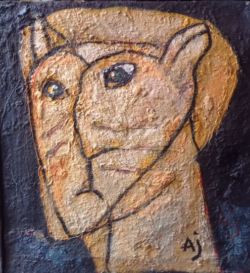 ESTUDIO PARA FELINO Y MAGO Óleo Tela Animales