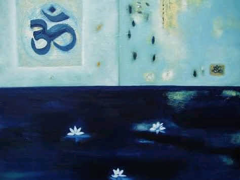 Lotus flowers Oil Canvas Landscaping