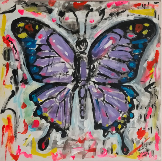 Pintura Mariposa Acrílico Lienzo Animales