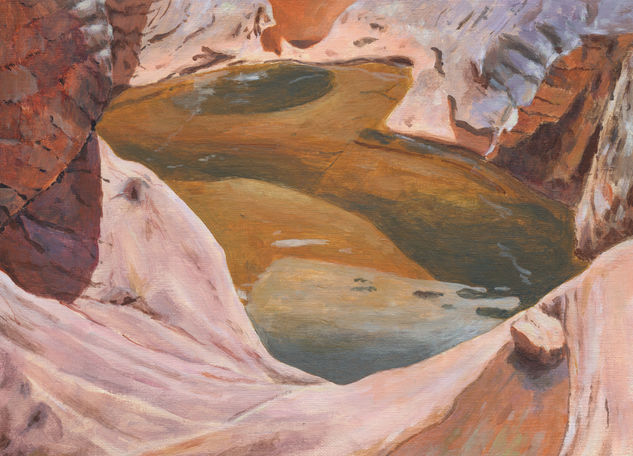 Charca en el barranco Acrylic Panel Landscaping