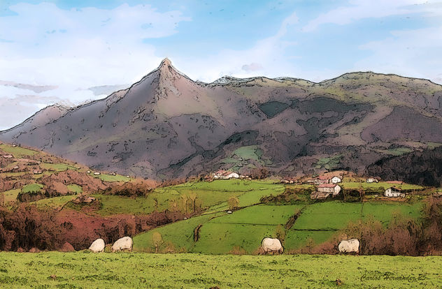 Lazkaomendi y monte Txindoki
