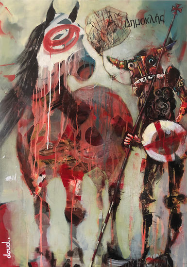 Loic Tarin Doud - Damocles before Battle Acrílico Tabla Animales