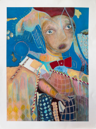 Florence Monange - Sans-Titre 8 Acrílico Papel Figura