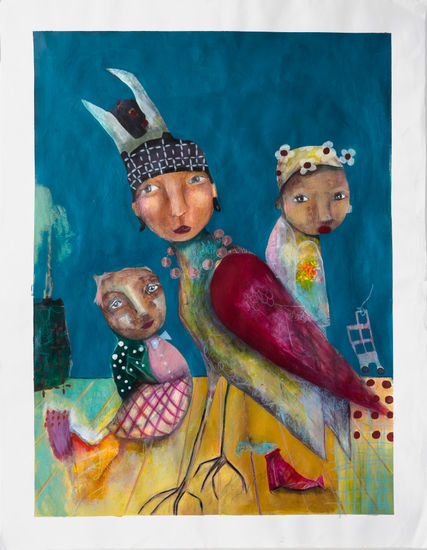 Florence Monange - Sans-Titre 11 Acuarela Papel Figura