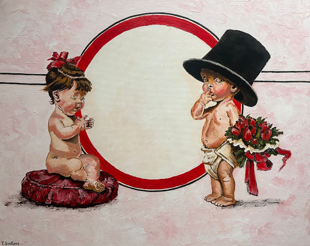 A long-awaited gift Óleo Lienzo Figura