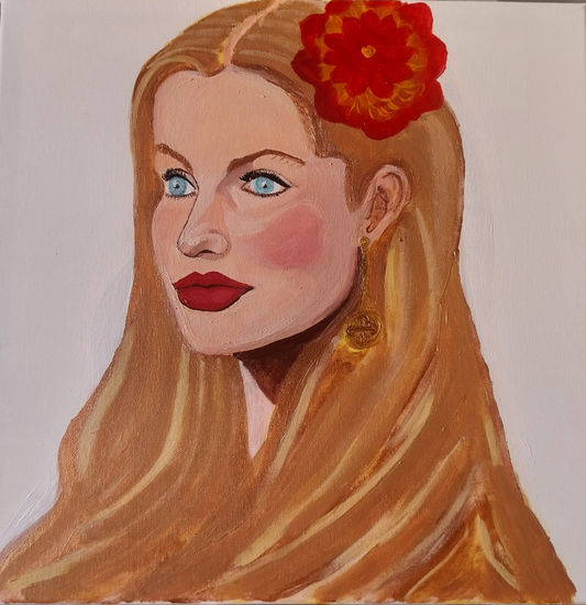 Retrato de una princesa "Leonor" Acrílico Lienzo Retrato