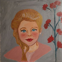 Niña con trenza y...