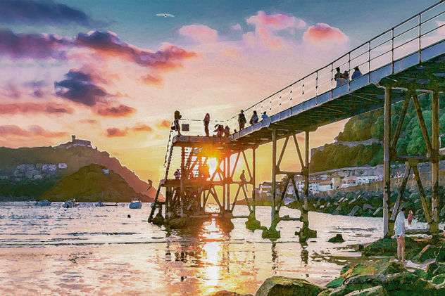 Atardecer en San Sebastián
