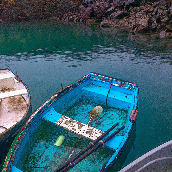 Barcas en el puerto de Hondarribia 