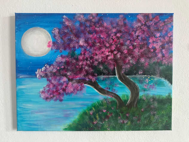 “Raíces Bajo La Luna” Acrylic Canvas Landscaping