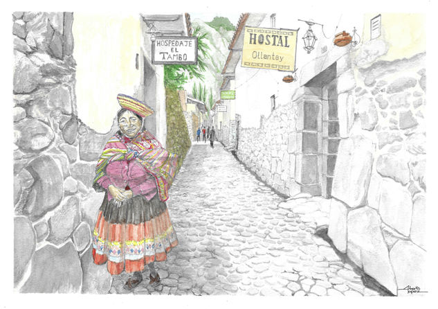 Ollantaytambo, Perú Acuarela Papel Otros