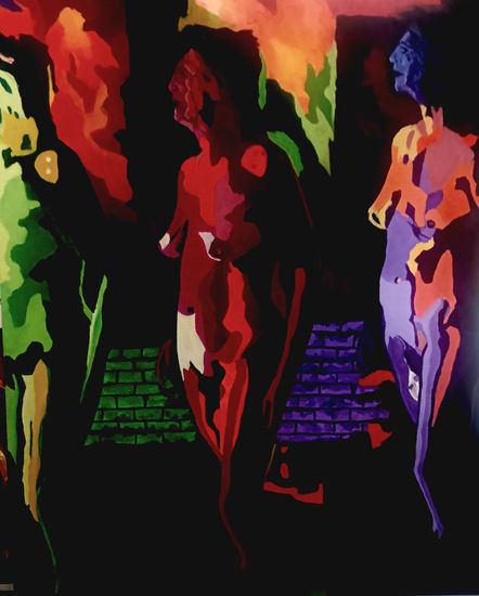 Reflejos Acrylic Canvas Figure Painting