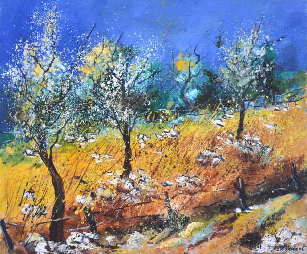 Blooming orchard Óleo Lienzo Paisaje