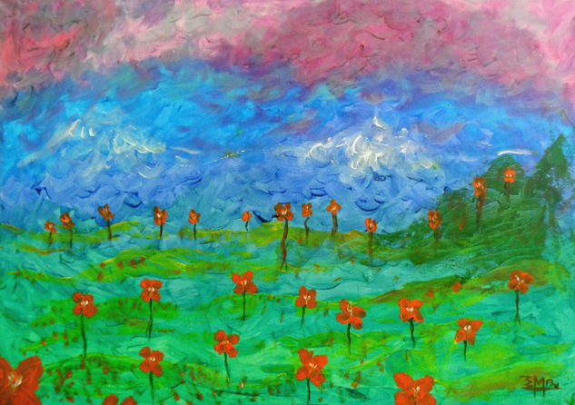 Sierra Nevada Óleo Lienzo Paisaje