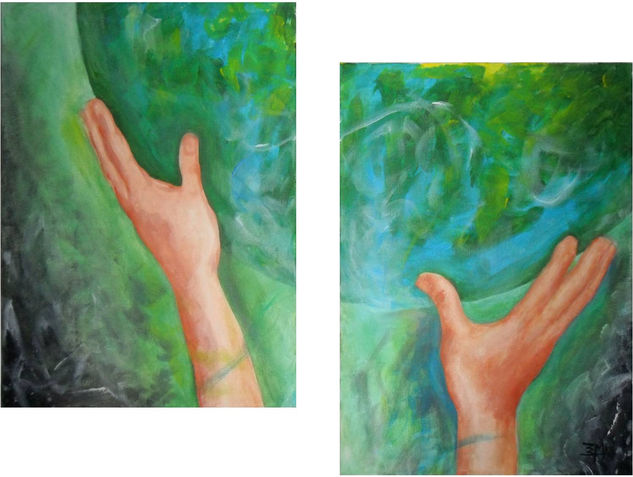 La Noche de Atlas Óleo Lienzo Figura