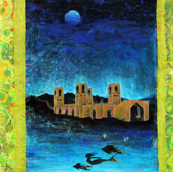 El universo azul Acrílico Lienzo Paisaje