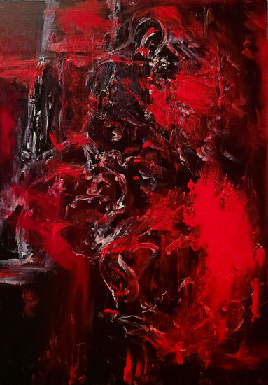 "In girum imus nocte et consumimur igni"-homenaje Mixed media Canvas Figure Painting