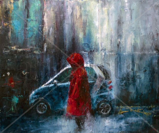 Red and Smart Oil Canvas Landscaping