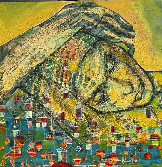 Pensamientos Mixed media Canvas Figure Painting