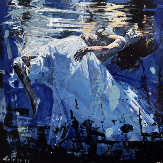 Entre dos mundos Oil Panel Marine Painting