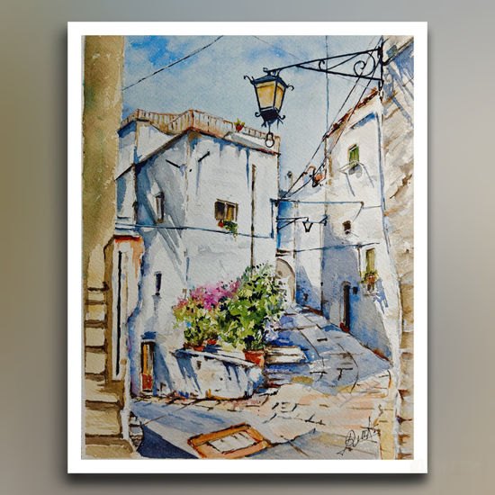 Calle de pueblo Watercolour Paper Landscaping