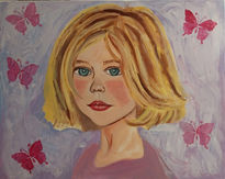 Niña media melena...