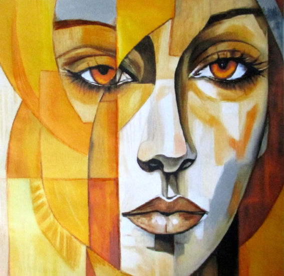 "Reflections of Thought" Acrílico Lienzo Retrato