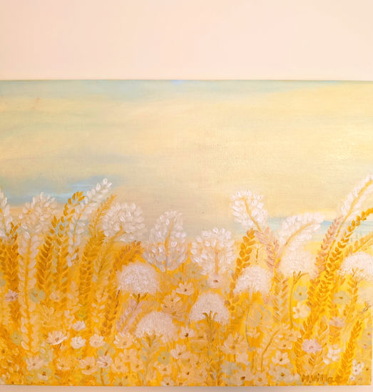 Verano dorado Óleo Lienzo Floral