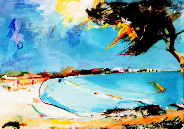 La playa encantada Others Canvas Landscaping