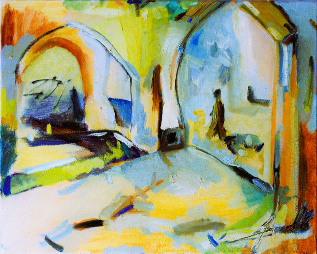 Ciudadela Media Mixta Lienzo Paisaje