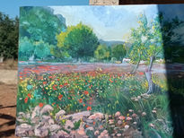 Campo de amapolas,...