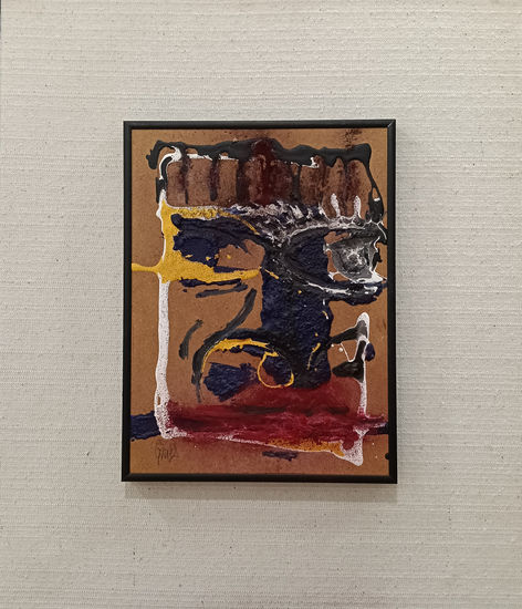 S/T Mixed media Panel Figure Painting