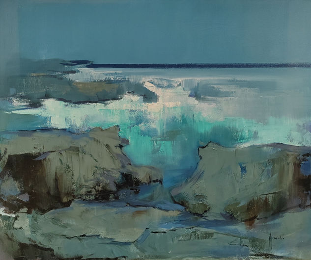 MARINA Oil Canvas Marine Painting