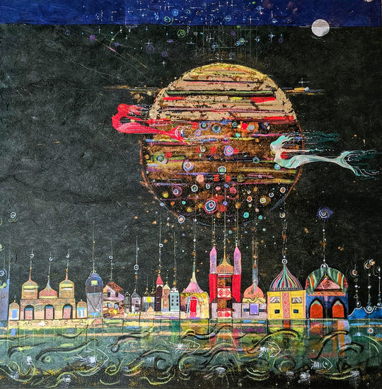 Puesta del Sol Mixed media Canvas Landscaping