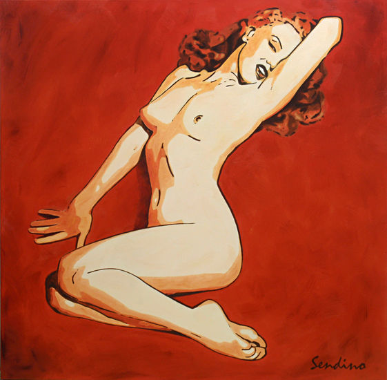 Marilyn Óleo Lienzo Desnudos
