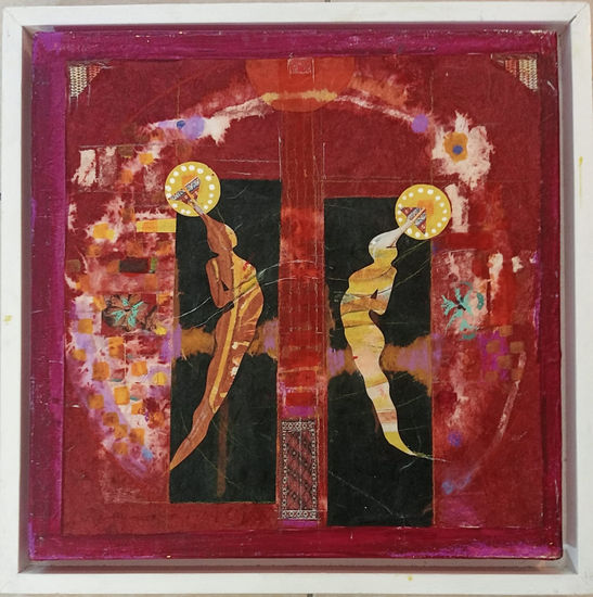 Las Muñecas bailarinas Media Mixta Lienzo Figura