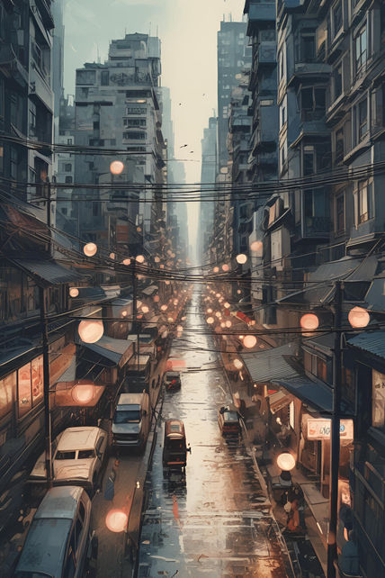 Luces suspendida en...